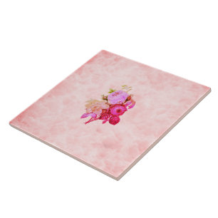 Carreau Marmo marble Fleurs Rose Flowers