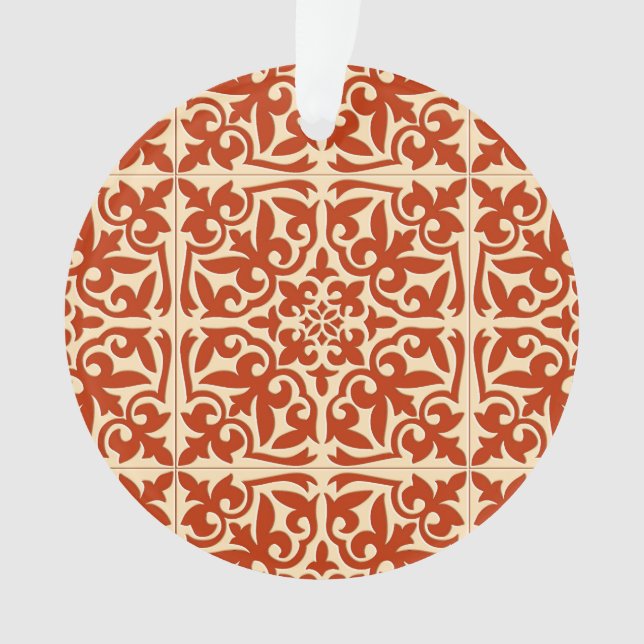 Carreau marocain - corail orange et pêche (devant)
