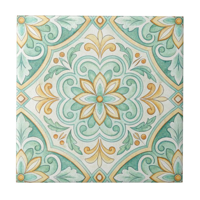 Carreau marocain décoration méditerranéenne de la  (Devant)