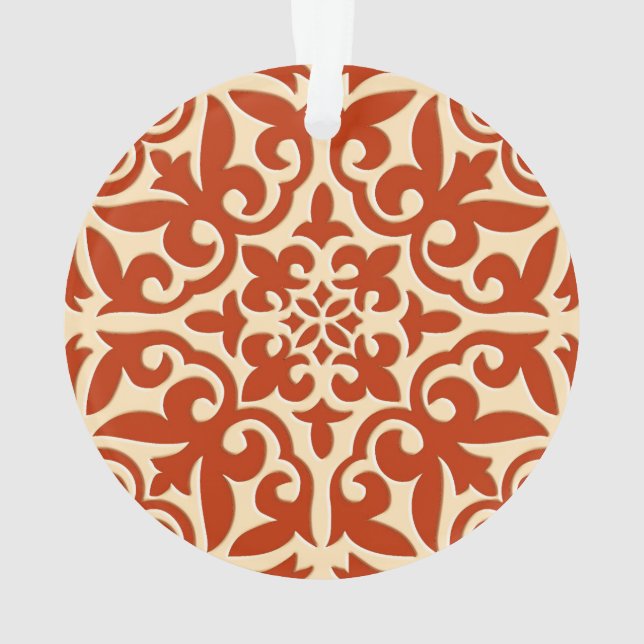 Carreau marocain - orange corail et pêche (dos)