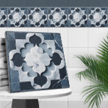 Carreau Marocain Quatrefoil Ardoise Gris et Platine<br><div class="desc">Marocain Quatrefoil Ardoise Gris et Platine</div>