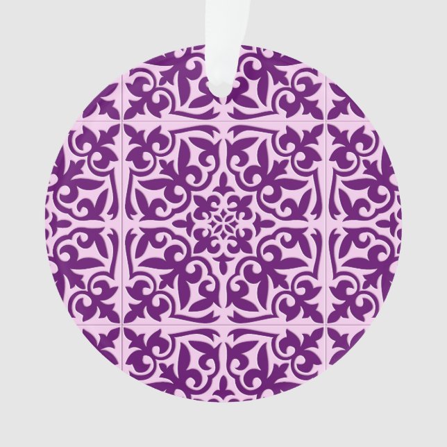 Carreau marocain - violet et orchidée (devant)