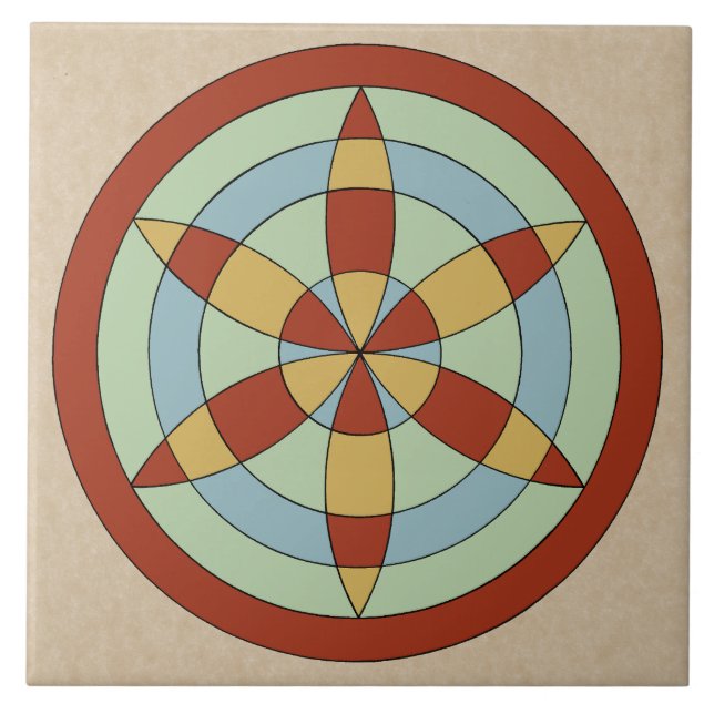 Carreau Marque de sorcière de Suffolk Hexafoil (roue de ma (Devant)
