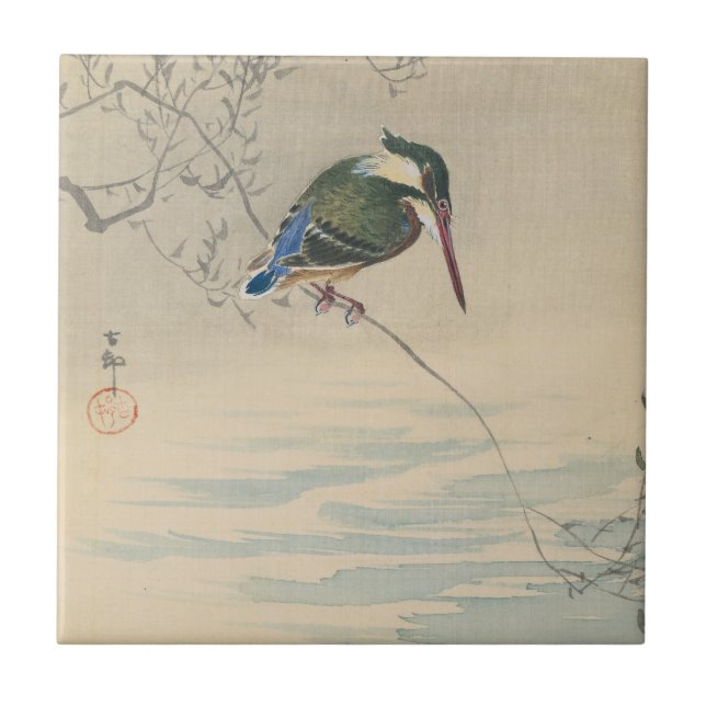 Carreau Martin-pêcheur par Ohara Koson (Devant)