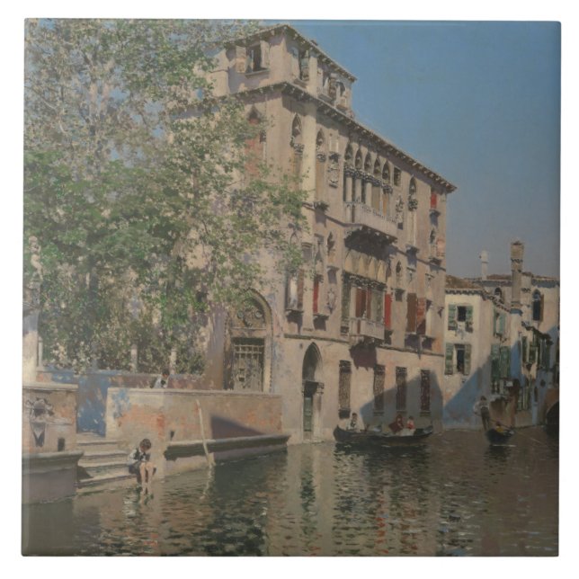 Carreau Martin Rico y Ortega - Un canal à Venise (Devant)