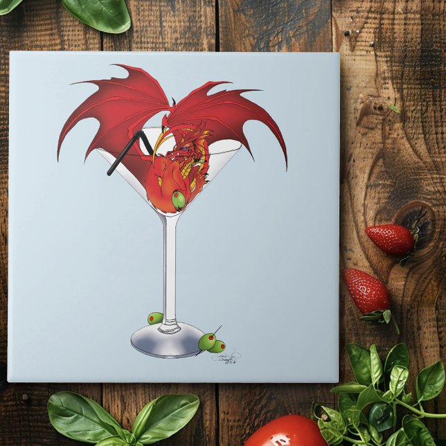 Carreau Martini Imaginaire Red Dragon (Créateur téléchargé)
