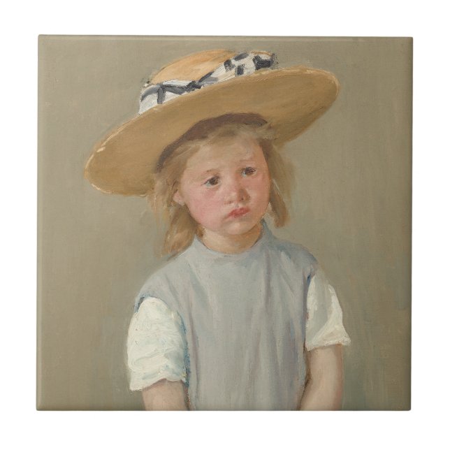 Carreau Mary Cassatt - Enfant en paille Casquette (Devant)