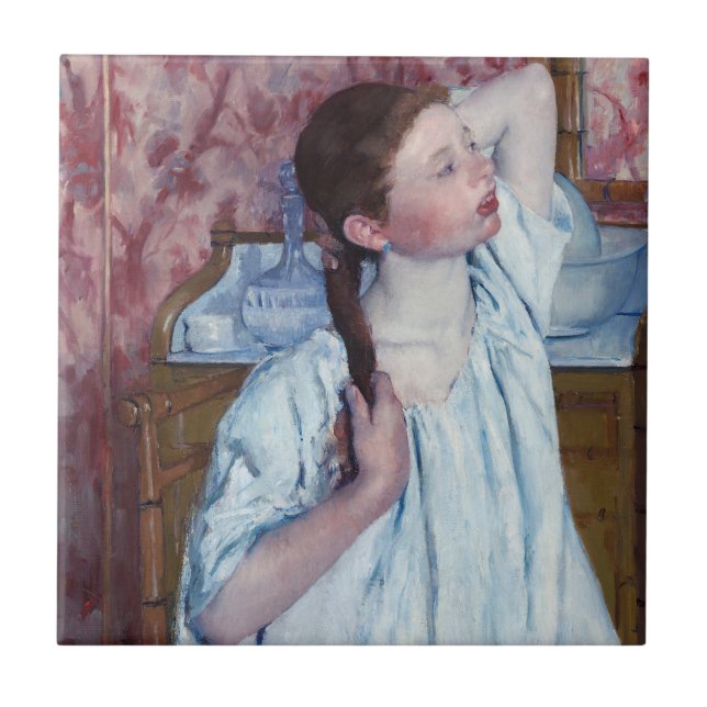 Carreau Mary Cassatt - Girl Arrange ses cheveux (Devant)