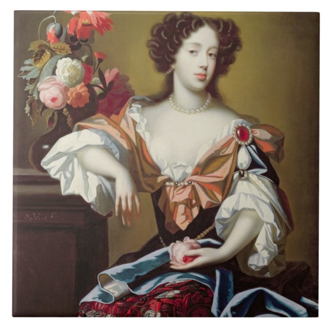 Carreau Mary de Modène (1658-1718), c.1680 (huile sur la (Devant)
