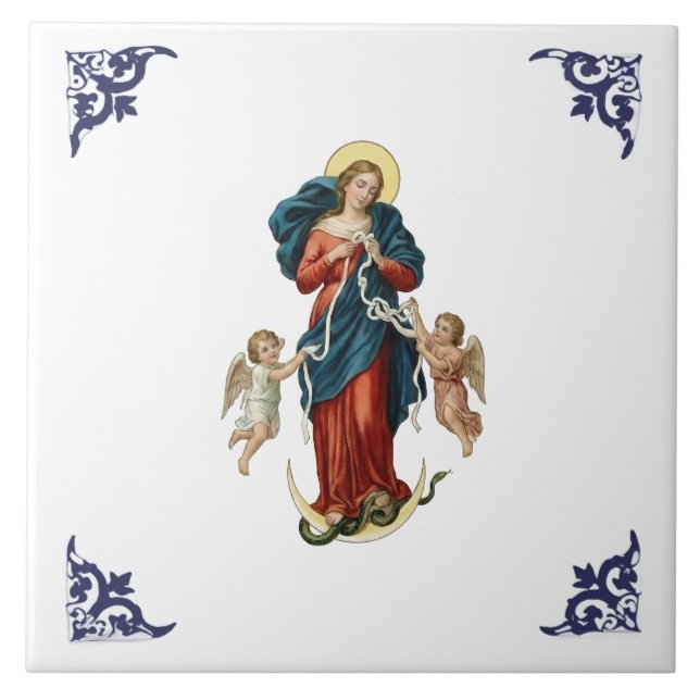 Carreau Mary Our Lady Undoer of Knots Religious (Devant)