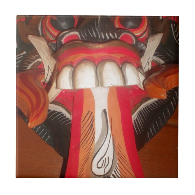 Carreau Masque d'Halloween pour langue bizarre (Devant)