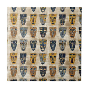 Carreau Masque Tribal Motif Boho