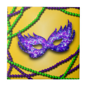 Carreau Masquerade de masque violet