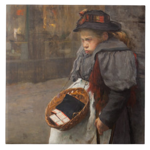 Carreau Matchstick Girl pauvre rue Urchin Pauvreté urbaine