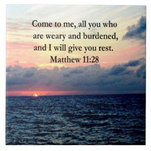 CARREAU MATELAS SPIRITUELS 11:28 PHOTO DE LA SCRIPTURE DU