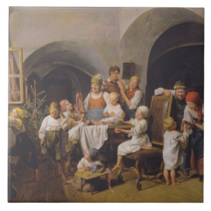 Carreau Matin de Noël (par Ferdinand Georg Waldmüller)