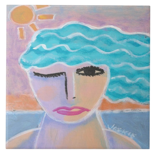 Carreau Matin Sky peinture Abstraite originale (Devant)
