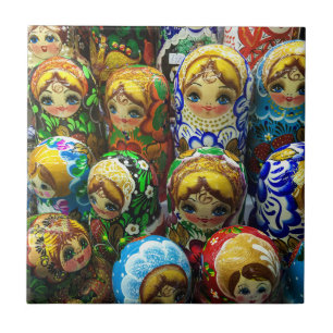 Carreau Matryoshka Poupées Souvenir Kiosque Voyage Photo
