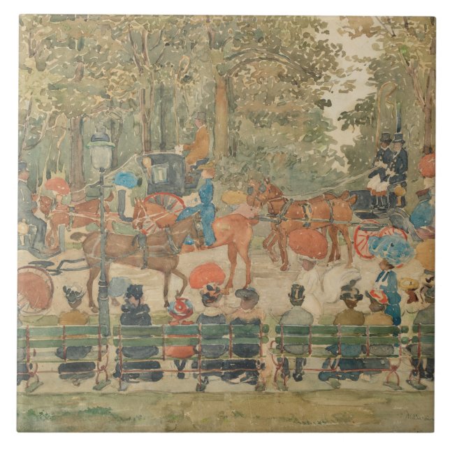 Carreau Maurice Prendergast - Central Park, 1901 (Devant)