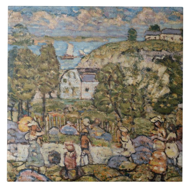 Carreau Maurice Prendergast - Paysage Près De Nahant (Devant)