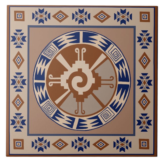 Carreau Mayan Hunab Ku Celestial Ceramic Tile (Devant)