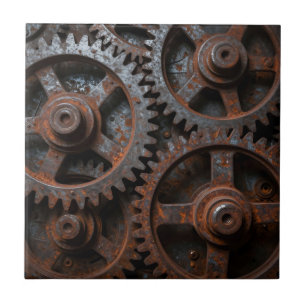 Carreau Mécanisme Industriel Rouillé
