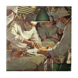 Carreau Médecine vintage, Médecins pratiquant la chirurgie