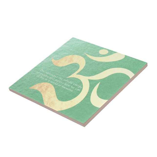 Carreau Méditation Yoga Instructeur Vie Coach OM Citations (Côté)