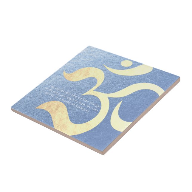 Carreau Méditation Yoga Instructeur Vie Coach OM Citations (Côté)