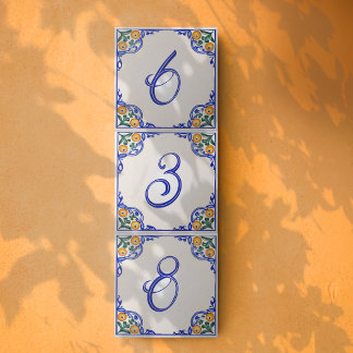 Carreau Mediterranean House Number – Arancia