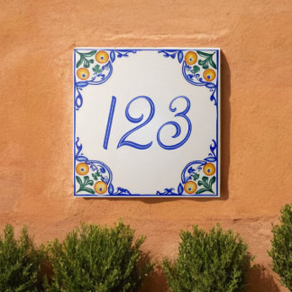 Carreau Mediterranean House Number – Arancia