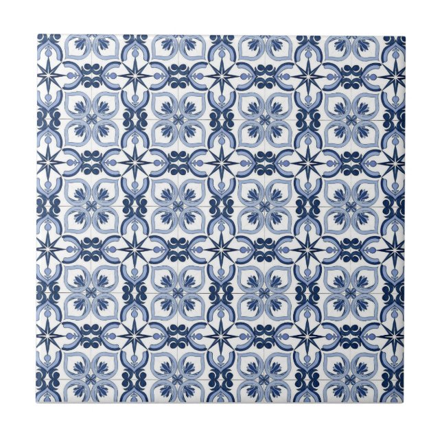 Carreau Méditerranée bleue (Devant)