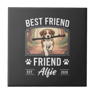 Carreau Meilleur Ami Alfie Amoureux des Chiens