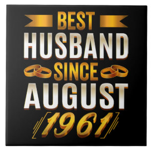 Carreau Meilleur Mari Amusant 59e anniversaire Parents