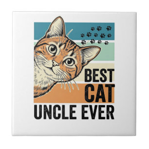 Carreau Meilleur oncle de chat jamais Design vintage amate