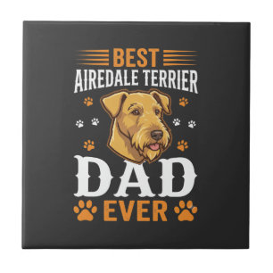Carreau Meilleur papa Airedale Terrier de tous les temps A
