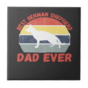 Carreau Meilleur papa Berger Allemand de tous les temps ci