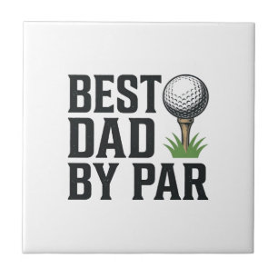 Carreau Meilleur Papa Par Golf Fête Des Pères Design Vinta