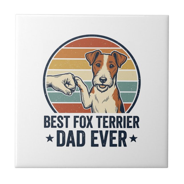 Carreau Meilleur père Fox Terrier de tous les temps Chemis (Devant)