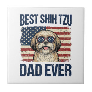 Carreau Meilleur père Shih Tzu de tous les temps chien pat