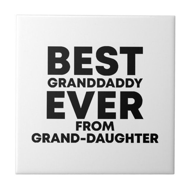 Carreau Meilleur petit-papa jamais vu de petite-fille (Devant)