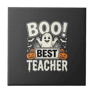 Carreau Meilleur professeur de fantôme de Halloween Design