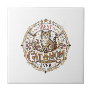 Carreau Meilleure Maman de Chat Jamais Maman de Chat Papa 