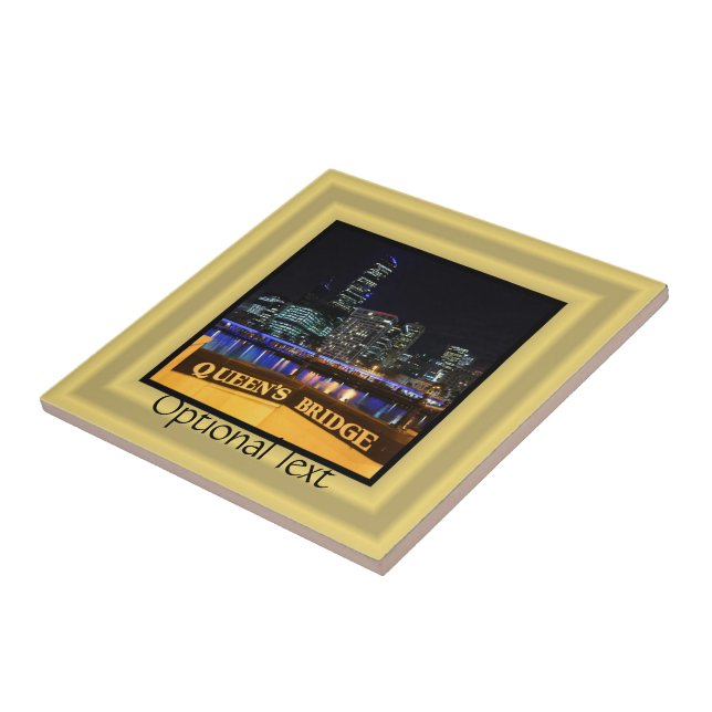 Carreau Melbourne Australie Lumières CBD au-dessus du pont (Côté)