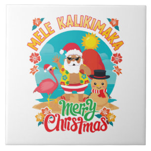 Carreau Mele Kalikimaka pour un joyeux Noël hawaïen