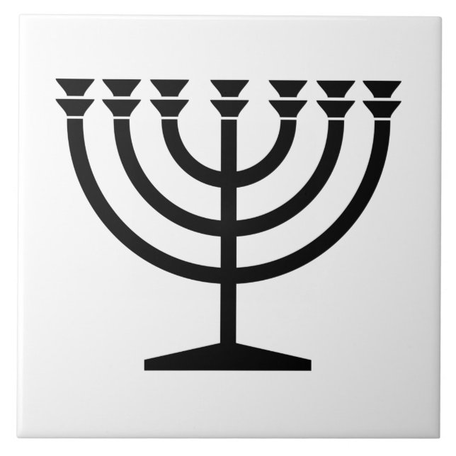 Carreau Menorah juive (symbole du judaïsme) (Devant)