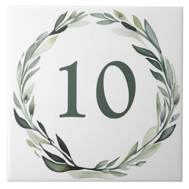 Carreau Mention classique sur mesure Numéro de la maison P (Devant)