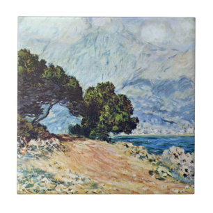 Carreau Menton vu du Cap Martin par Claude Monet