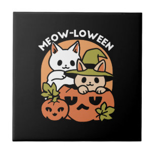 Carreau Meow-Loween - Festive Halloween Conception de chat