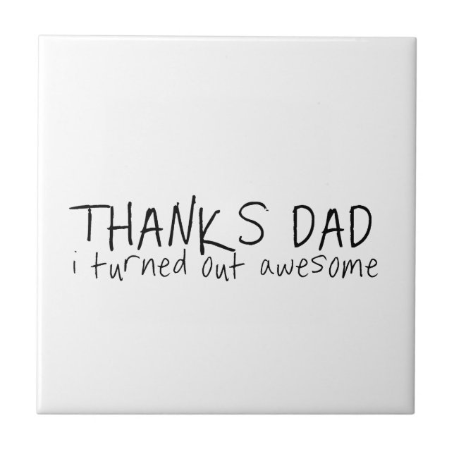 Carreau Merci papa... Fête des pères cadeau (Devant)